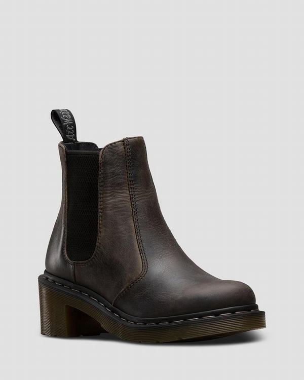 Dr Martens Dámské Boty Na Vysokém Podpatku Cadence Greenland Černé Zelene, CZ-806934